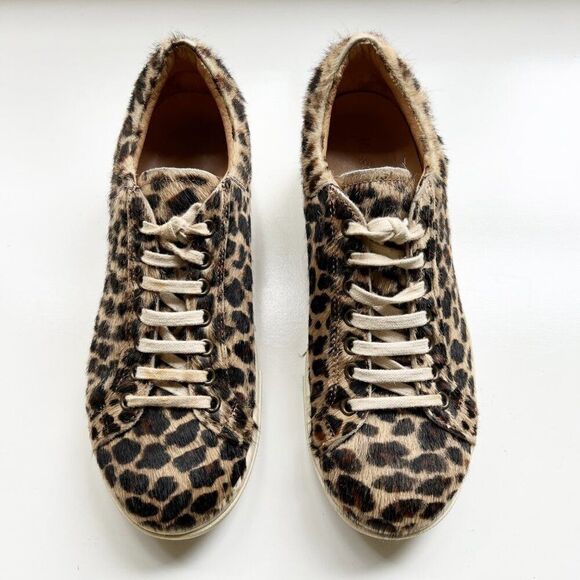RUSSELL & BROMLEY TROPHY LEOPARD CALF HAIR TRAINERS SNEAKERS EURO 39 8‎